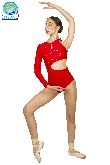 BODY LYCRA CON STRASS ROSSO DONNA